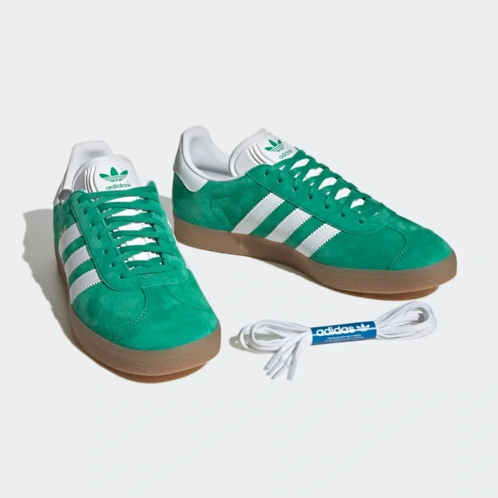 NWT Adidas Gazelle Originals Sneakers Courtyard Green Gum Sole Sz Men 5/Women 6 - Picture 3 of 16